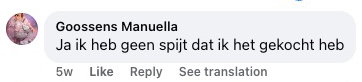 Reakce čtenáře na Facebooku ke knize Laat los wat je kapotmaakt